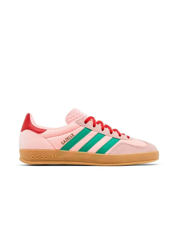 Кроссовки adidas Wmns Gazelle Indoor Glow Pink Court Green — изображение 1 из 6, розовый зеленый