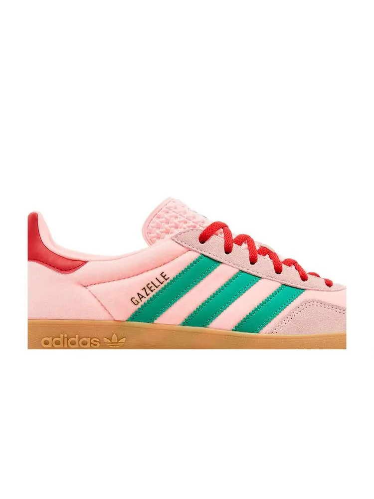 Кроссовки adidas Wmns Gazelle Indoor Glow Pink Court Green — изображение 2 из 6, розовый зеленый