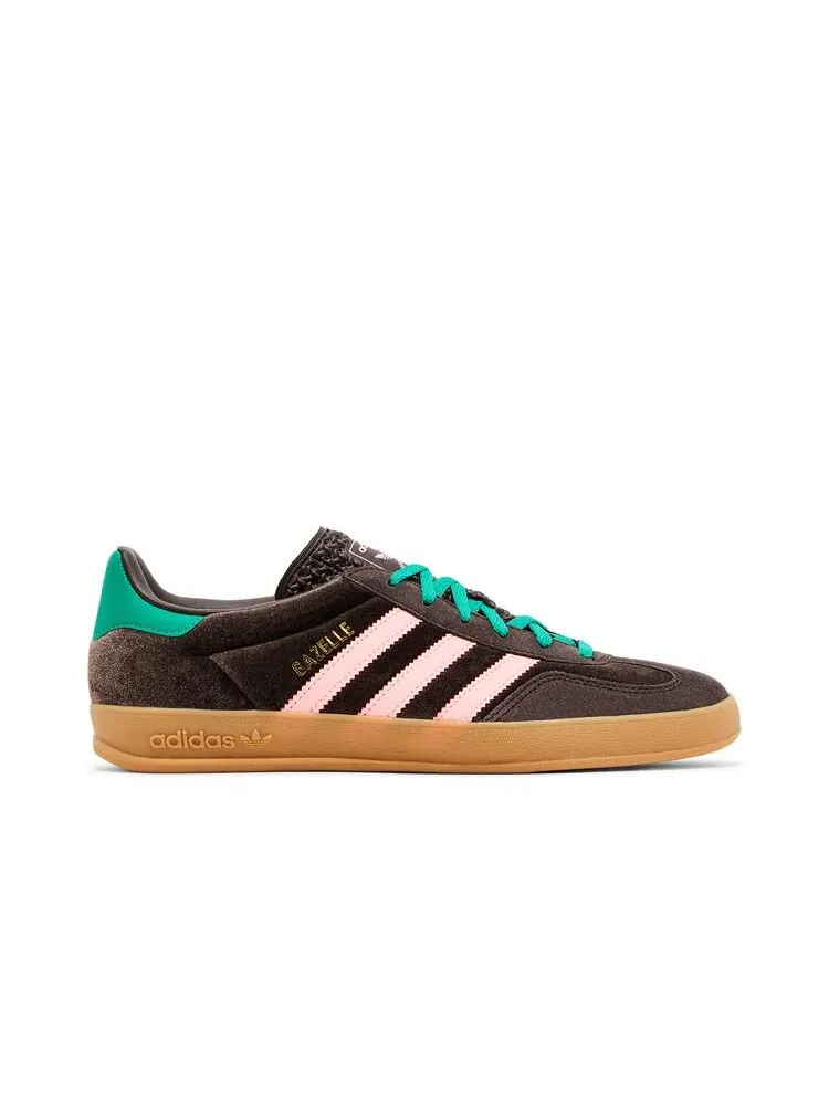 Кроссовки adidas Wmns Gazelle Indoor Dark Brown Pink Green Velvet — изображение 1 из 6
