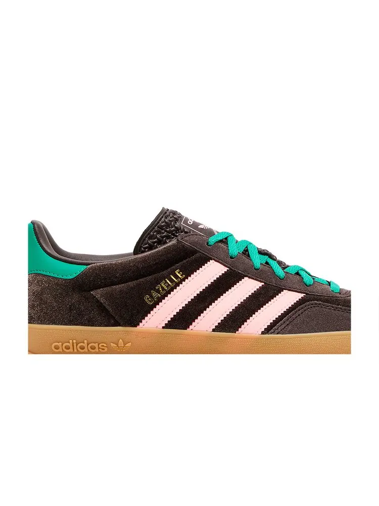 Кроссовки adidas Wmns Gazelle Indoor Dark Brown Pink Green Velvet — изображение 2 из 6
