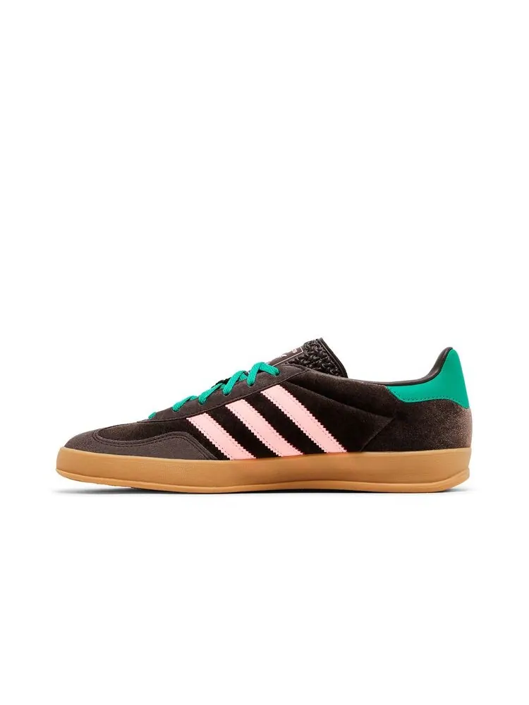 Кроссовки adidas Wmns Gazelle Indoor Dark Brown Pink Green Velvet — изображение 3 из 6