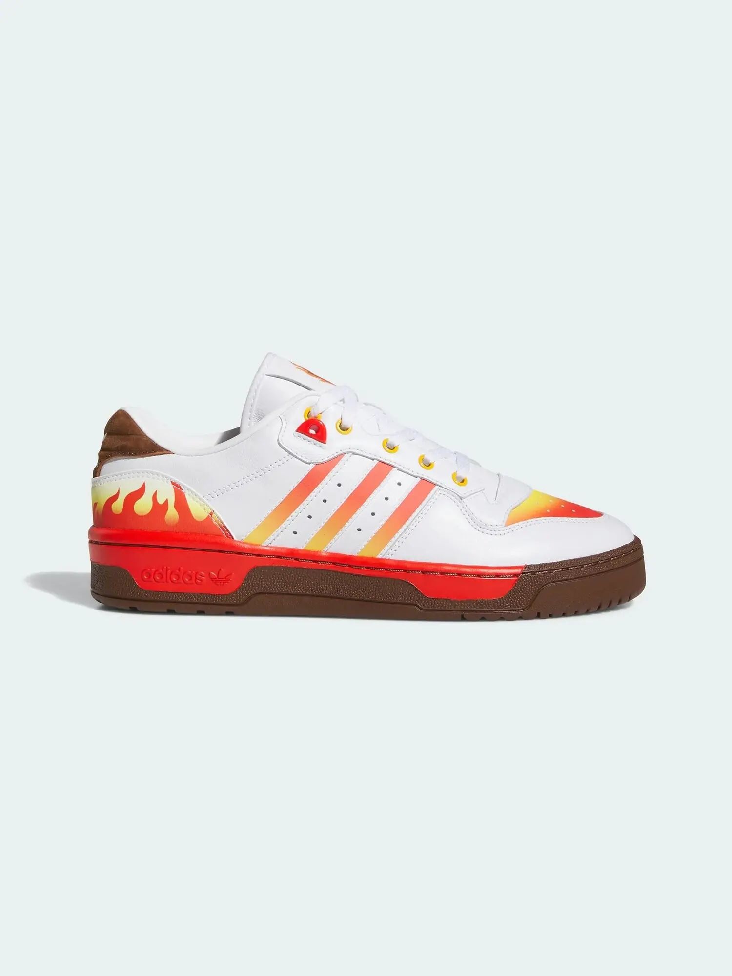 Кроссовки Adidas Rivalry Low x Demon Slayer: Пламенный Хашира Рэнгоку — изображение 2 из 10, белый