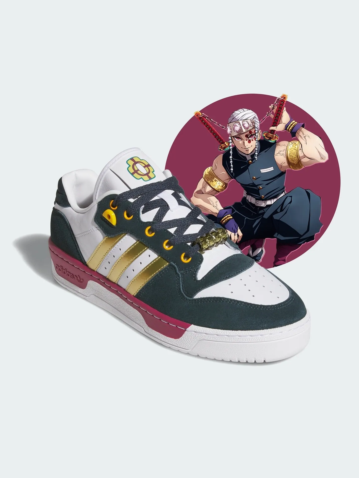 Кроссовки adidas Rivalry Low x Demon Slayer «Tengen Uzui» — изображение 1 из 10, белый