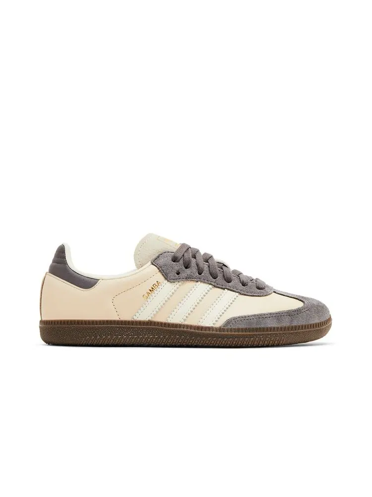 Кроссовки adidas Wmns Samba OG Crystal Sand Charcoal — изображение 1 из 6, песочный темно-серый