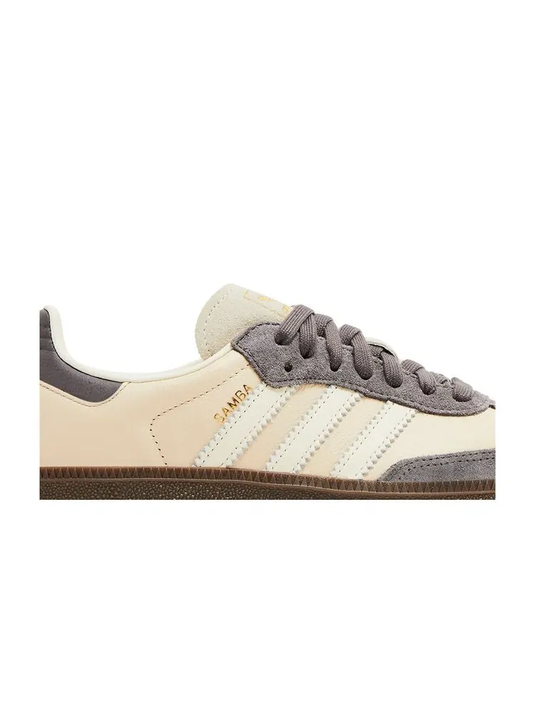 Кроссовки adidas Wmns Samba OG Crystal Sand Charcoal — изображение 2 из 6, песочный темно-серый