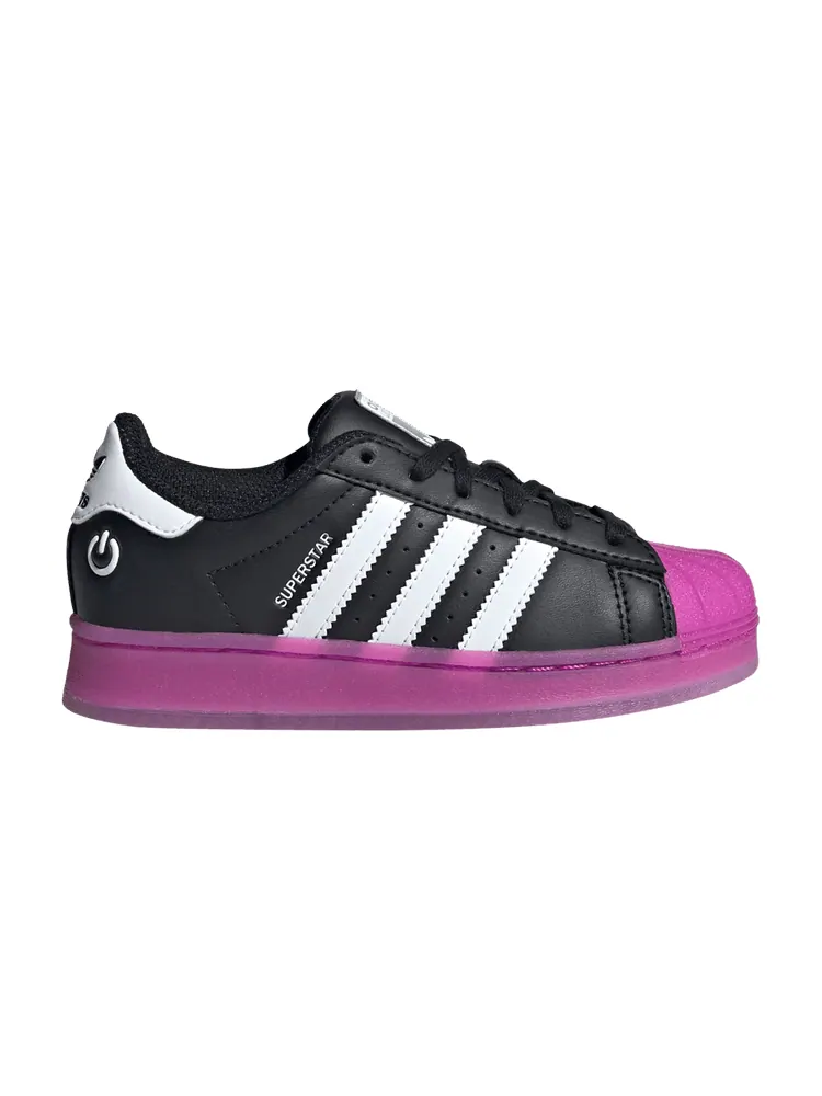 Кроссовки adidas Superstar C 'LED Lights Pack - Black Purple Burst' — изображение 1 из 1, черный/фиолетовый/белый