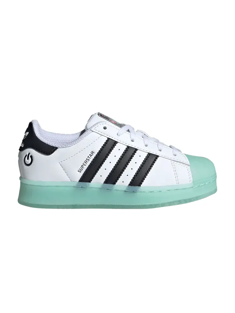 Кроссовки adidas Superstar C 'LED Lights Pack - White Semi Flash Aqua' — изображение 1 из 1, белый/голубой/черный