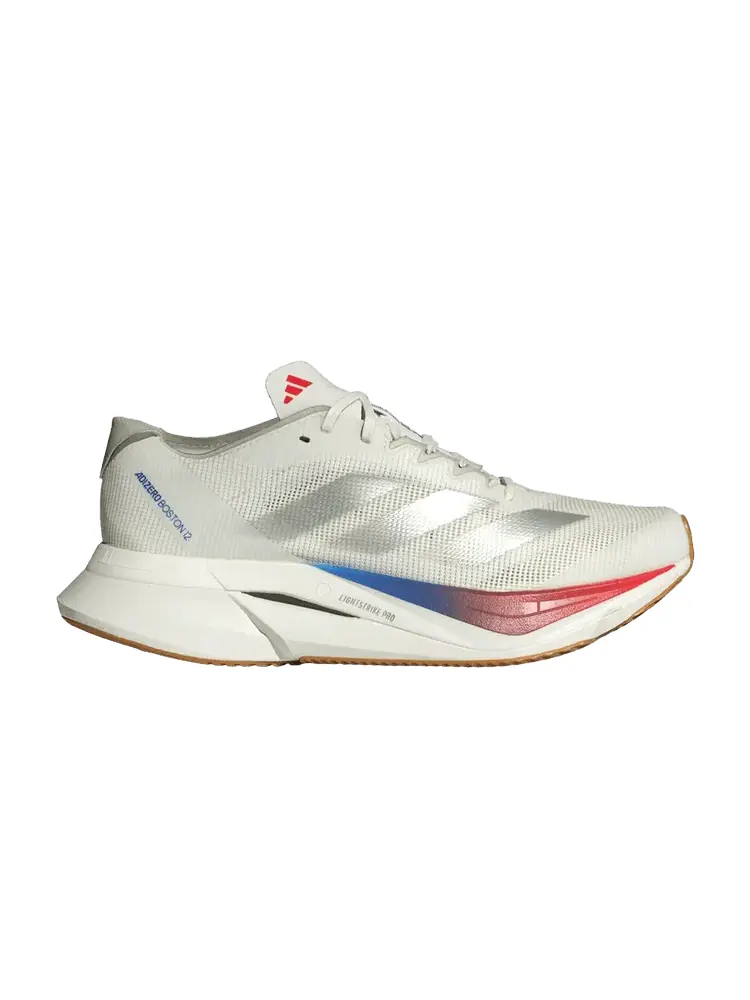 Кроссовки Wmns Adizero Boston 12 'White Matte Silver Pure Ruby' — изображение 1 из 1, белый серебристый
