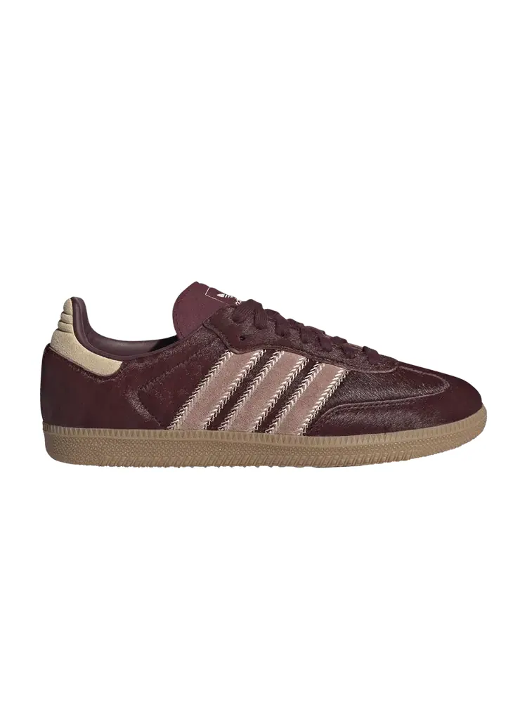 Кроссовки Wmns Samba OG 'Pony Hair Pack - Maroon' — изображение 1 из 1, красный