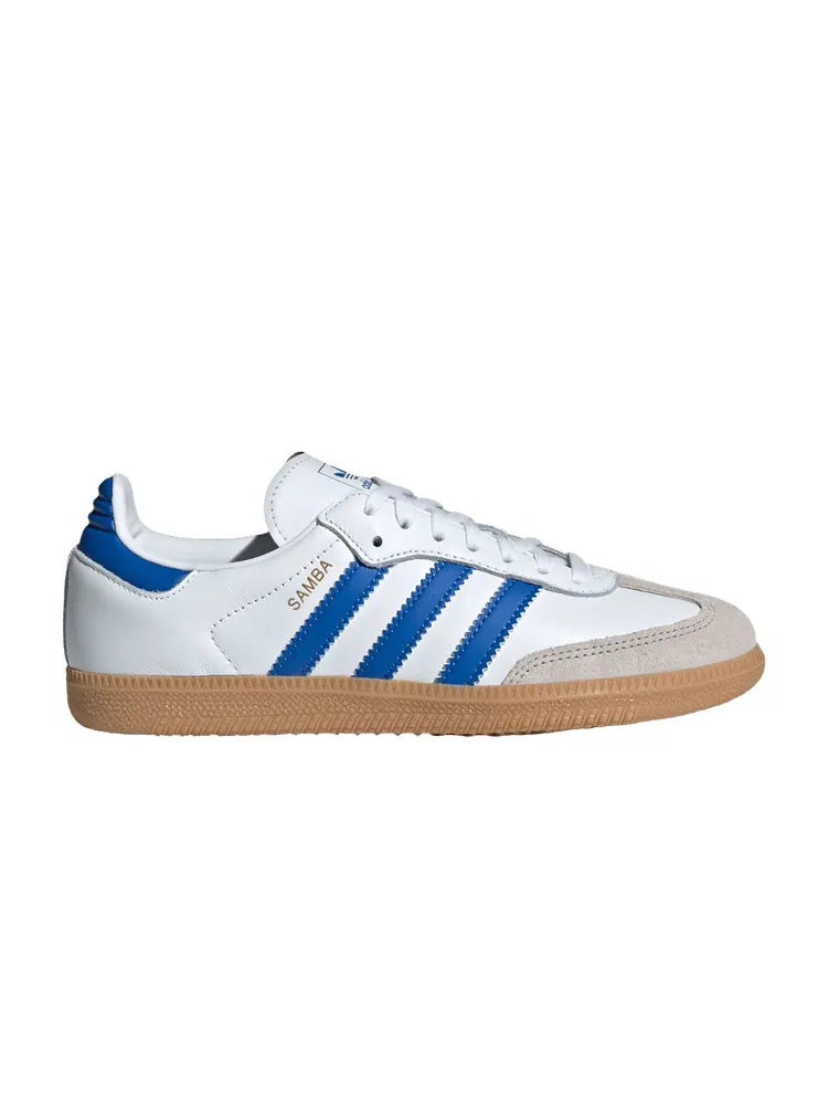 Кроссовки adidas Samba OG J 'White Blue Gum' — изображение 1 из 1, белый/синий