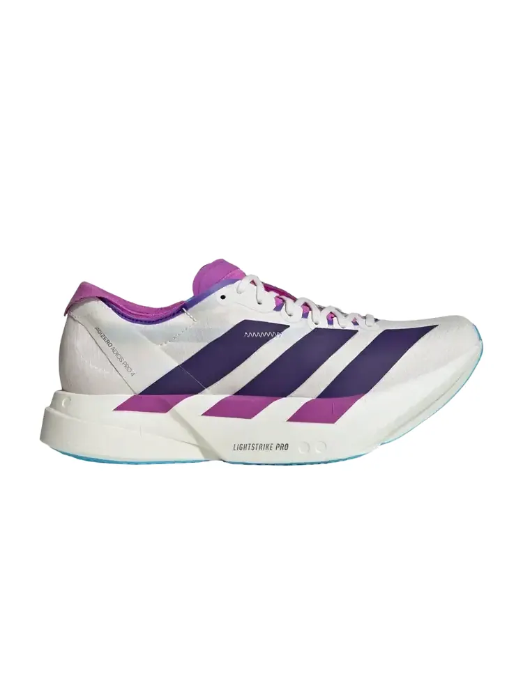 Кроссовки Adidas Wmns Adizero Adios Pro 4 — изображение 1 из 1, белый фиолетовый синий