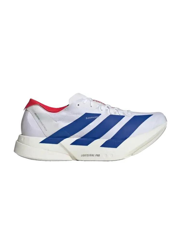 Adidas Adizero Adios Pro 4 'Cloud White Royal Blue Pure Ruby' — изображение 1 из 1, белый