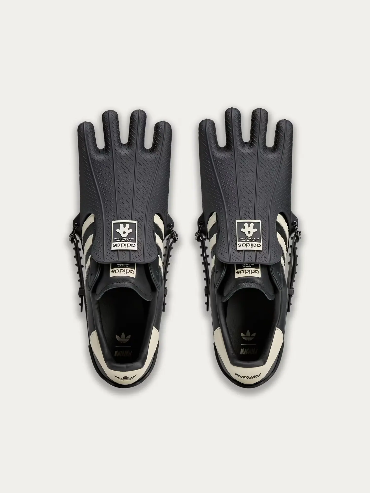 Кроссовки унисекс Adidas by Avavav Superfinger Superstar — изображение 6 из 11, черный/кремовый