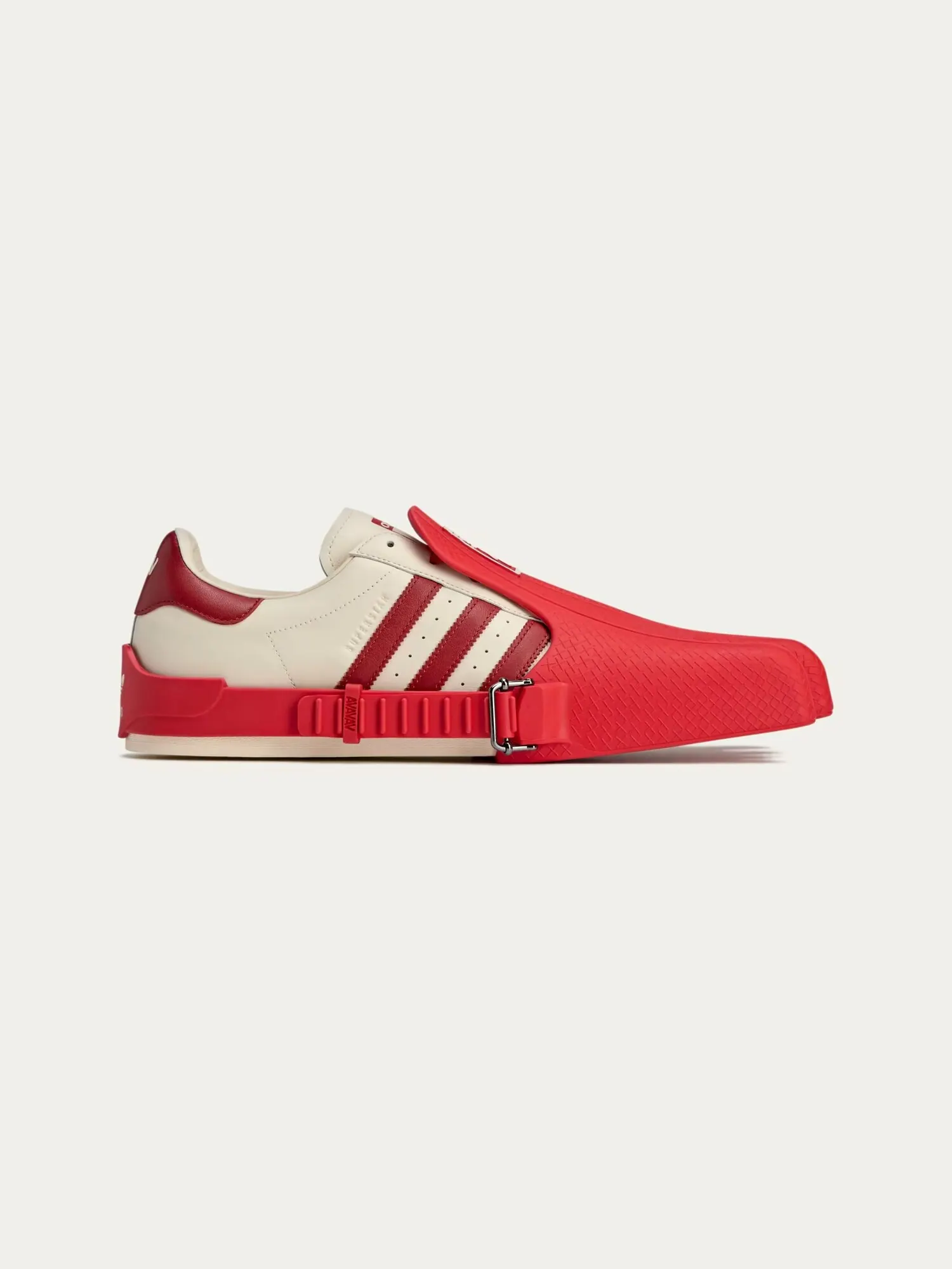 Кроссовки унисекс Adidas x Avavav Superfinger Superstar — изображение 1 из 11, красный/кремовый