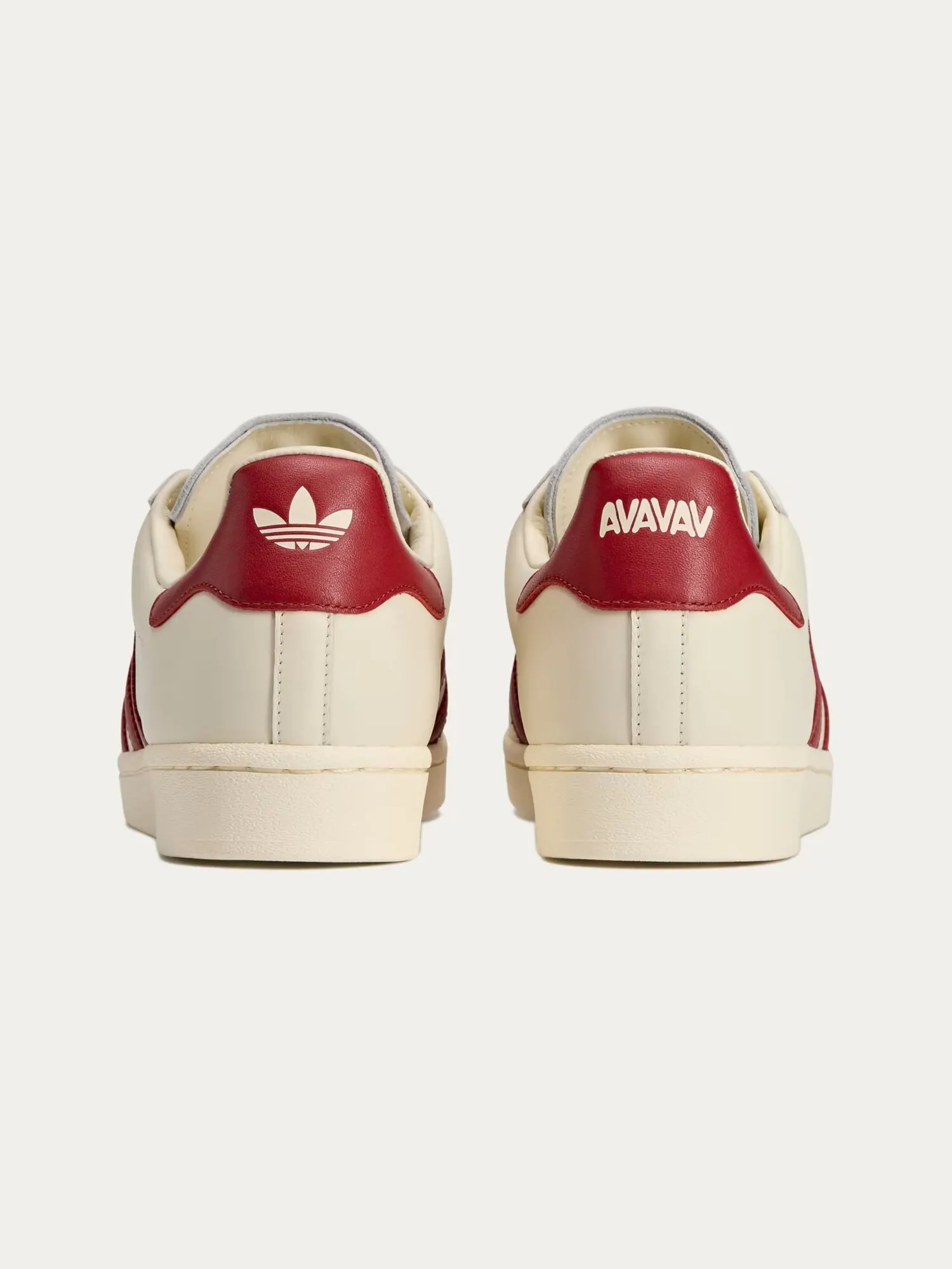 Кроссовки унисекс Adidas x Avavav Superfinger Superstar — изображение 8 из 11, красный/кремовый