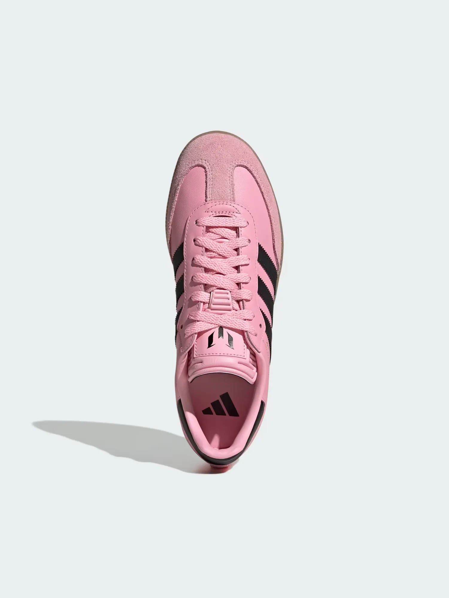 Кроссовки Adidas Samba Messi Indoor Soccer JP7844 — изображение 2 из 10, светлый розовый/черный