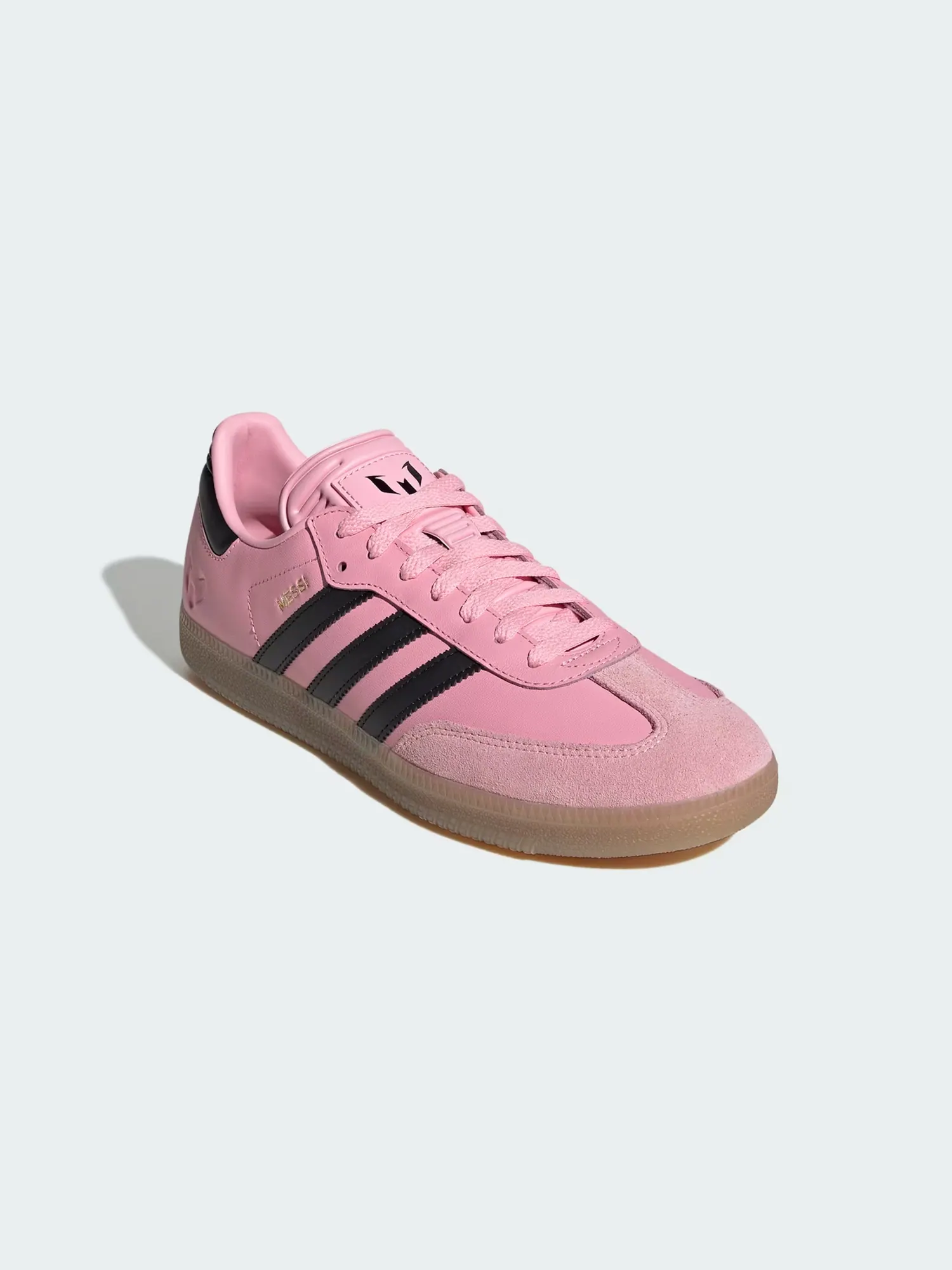 Кроссовки Adidas Samba Messi Indoor Soccer JP7844 — изображение 4 из 10, светлый розовый/черный