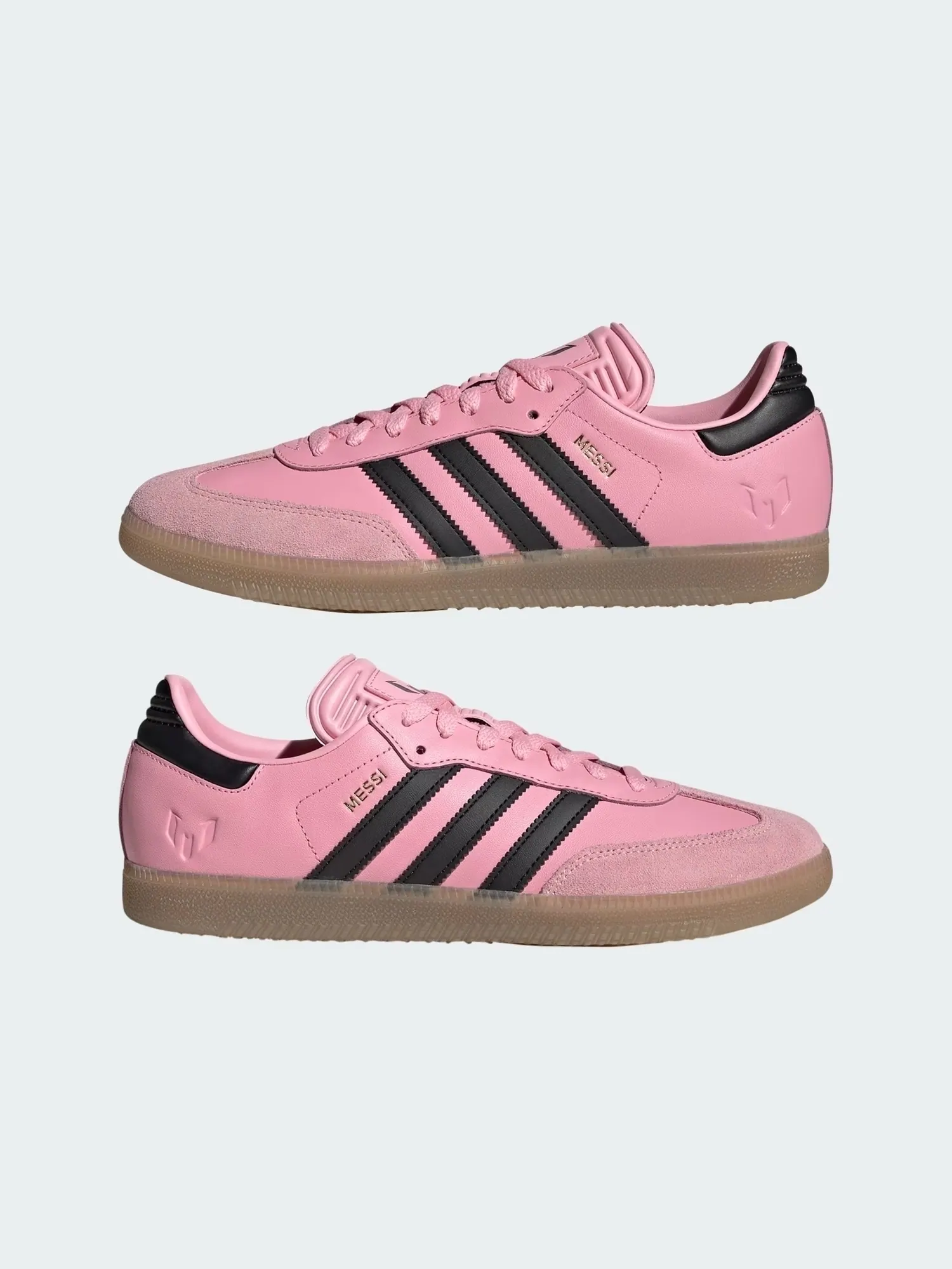 Кроссовки Adidas Samba Messi Indoor Soccer JP7844 — изображение 6 из 10, светлый розовый/черный