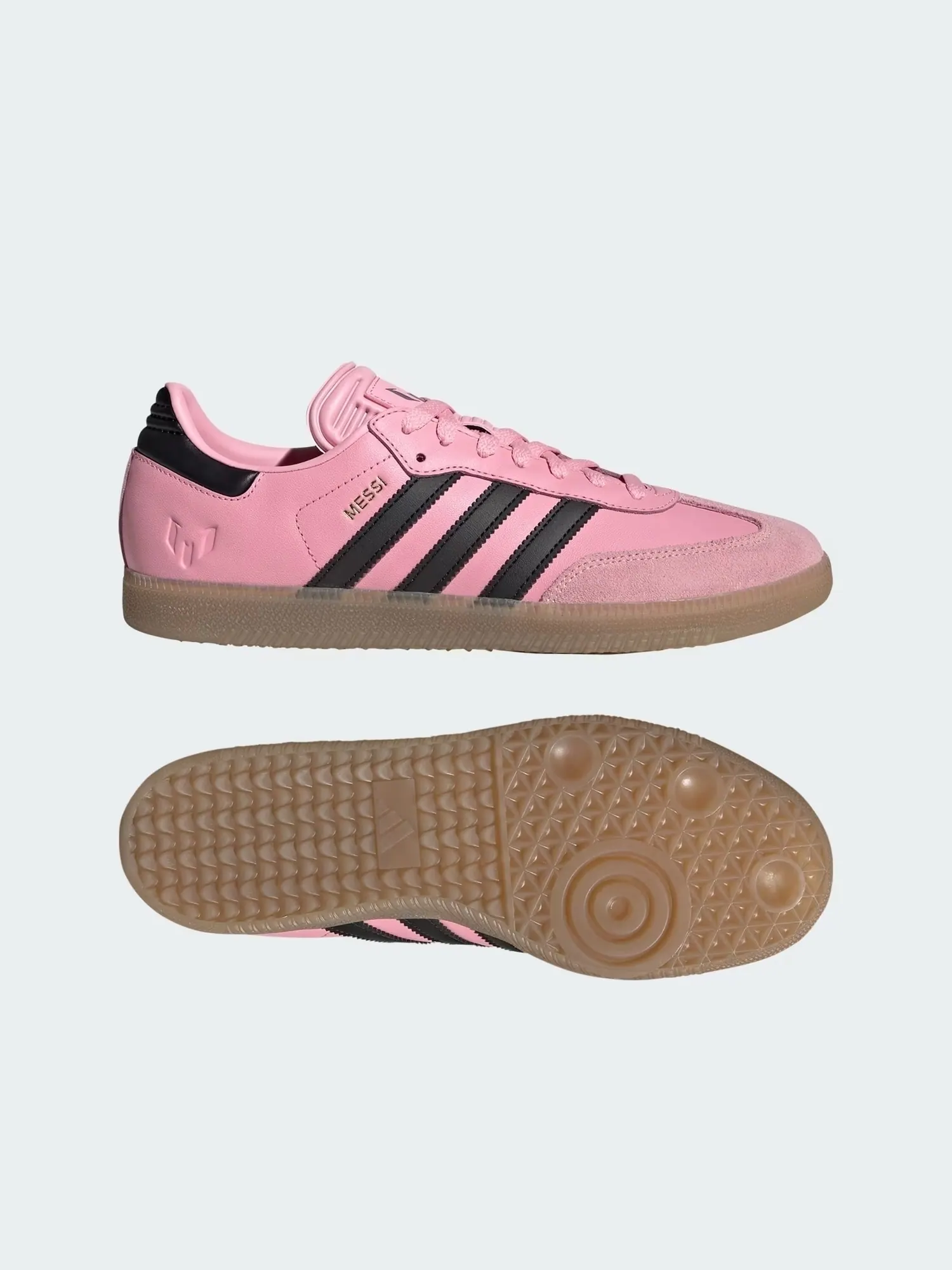 Кроссовки Adidas Samba Messi Indoor Soccer JP7844 — изображение 7 из 10, светлый розовый/черный