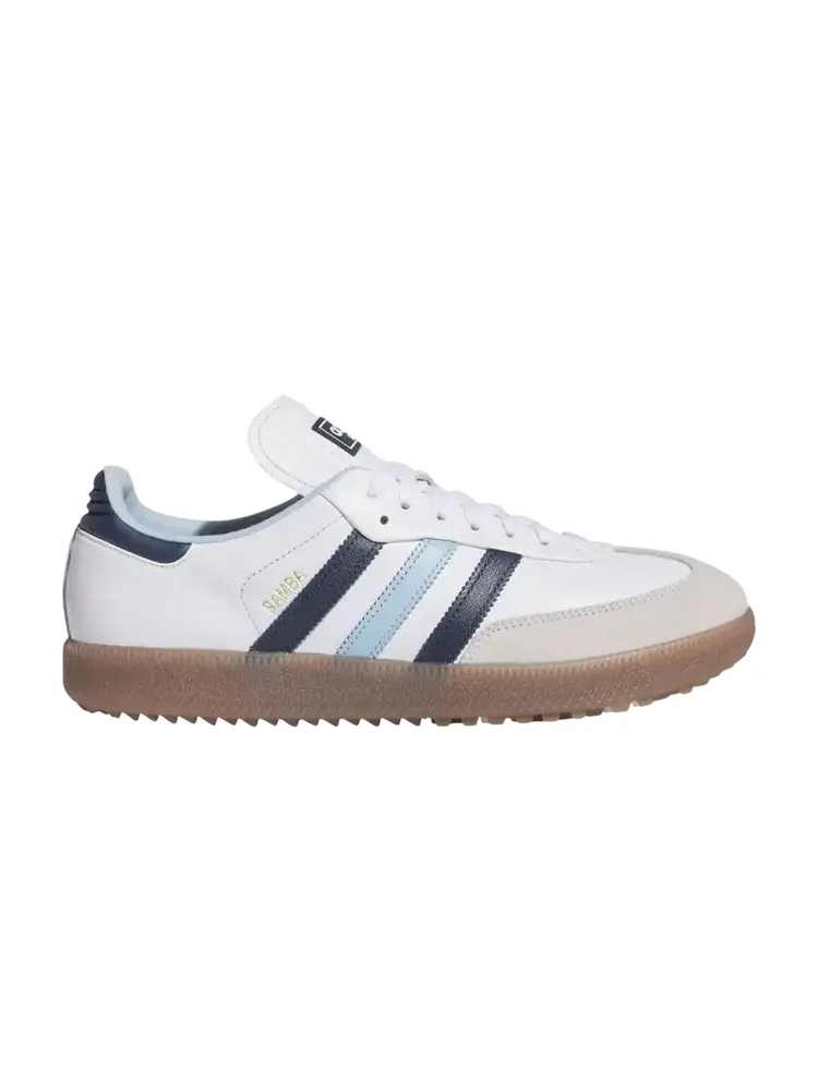 Кроссовки для гольфа Adidas Samba Spikeless Golf 'White Indigo Clear Sky' — изображение 1 из 1, белый
