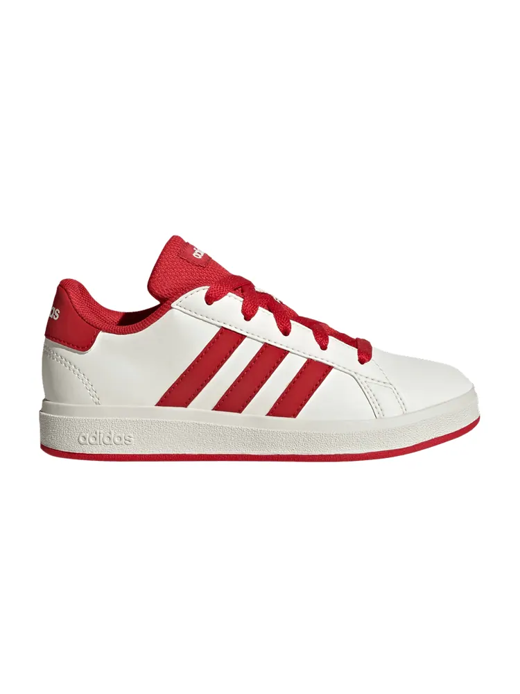Кроссовки adidas Grand Court Lace-Up K 'Off White Collegiate Red' — изображение 1 из 1, белый/красный/черный