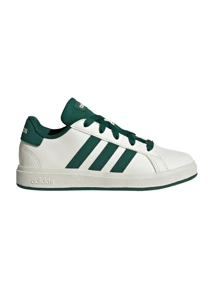 Кроссовки adidas Grand Court Lace-Up K 'Off White Collegiate Green' — изображение 1 из 1, белый/зеленый/черный
