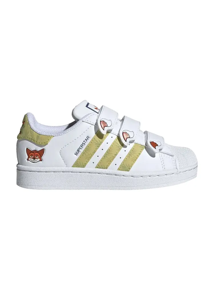 Кроссовки adidas Zootopia x Superstar CF C 'Nick Wilde' — изображение 1 из 1, белый/зеленый