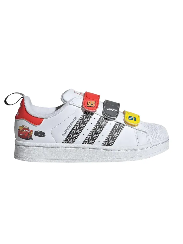 Кроссовки Adidas Cars x Superstar II Comfort Closure K — изображение 1 из 1, белый
