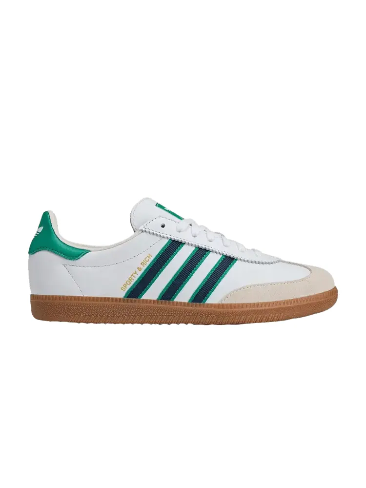 Кроссовки Adidas Sporty & Rich x AS 250 — изображение 1 из 1, белый зеленый