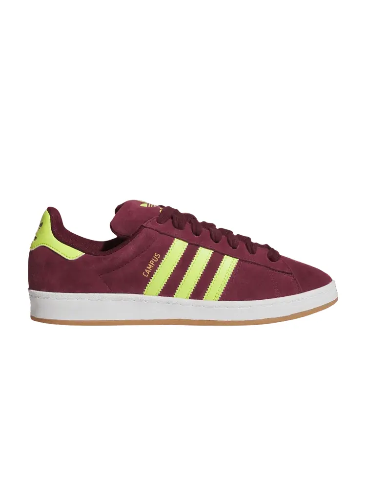 Кроссовки Adidas Campus ADV 'Maroon Solar Yellow' — изображение 1 из 1, красный