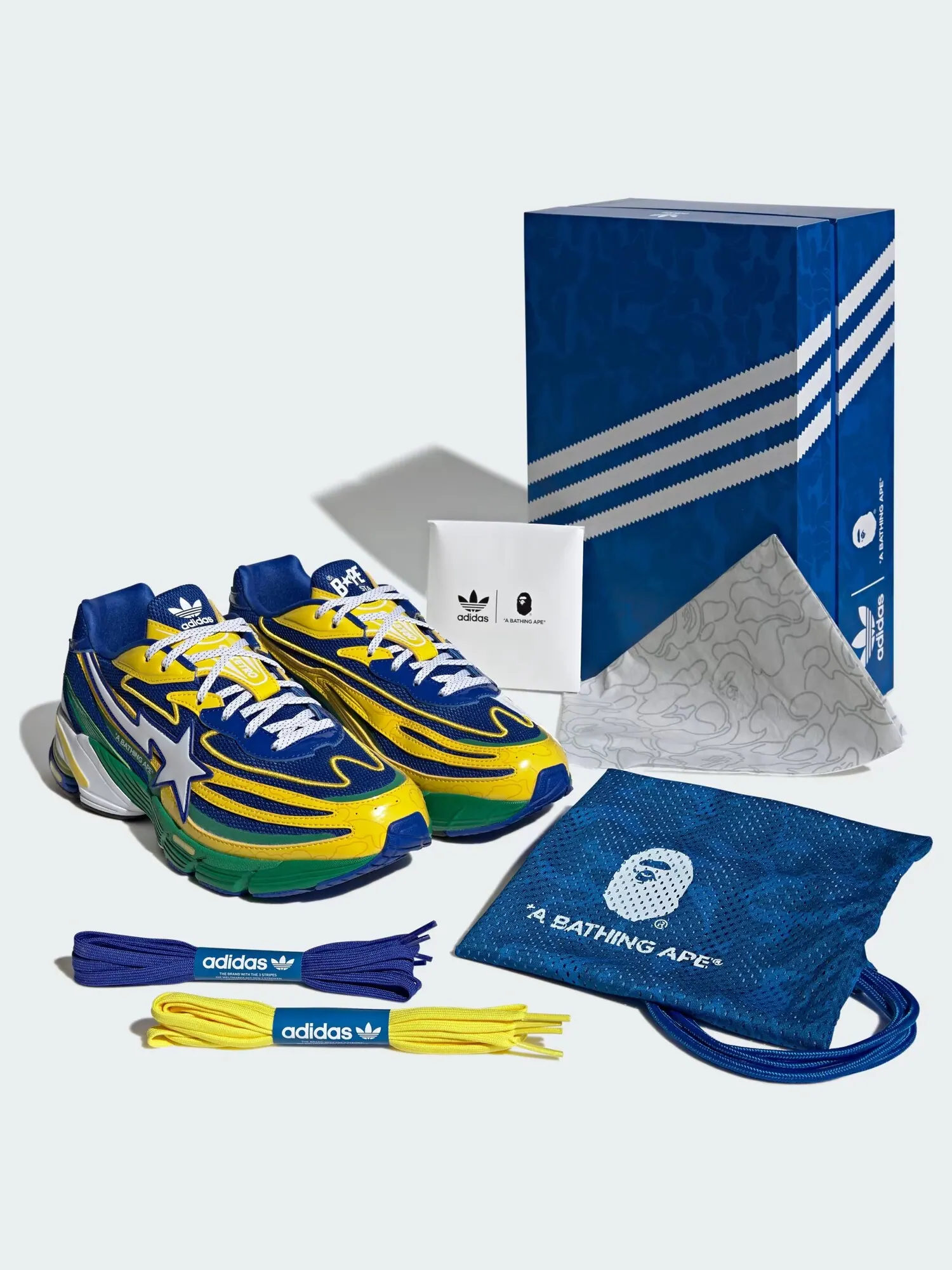 Кроссовки Adidas Originals Orketro x BAPE — изображение 4 из 9, зеленый/синий