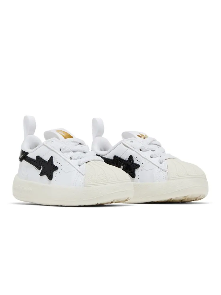 Кроссовки BAPE x Superstar 360 I 'White Black' — изображение 8 из 8, белый черный