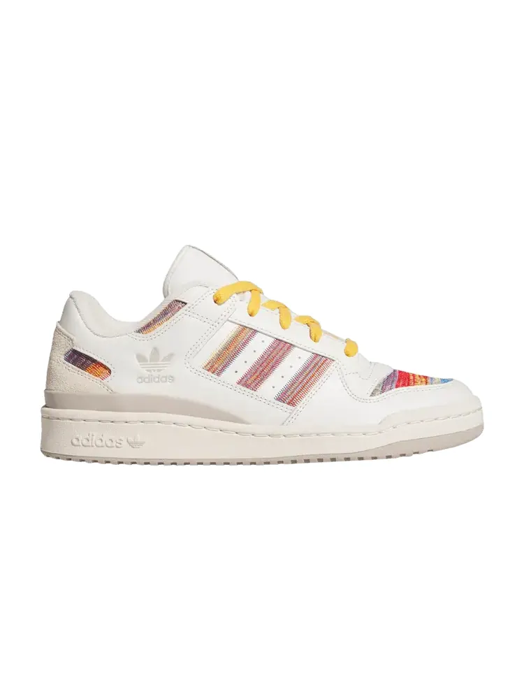 Кроссовки adidas Forum Low CL 'Serape Pack - White Scarlet Blue Bird' — изображение 1 из 1, белый//синий