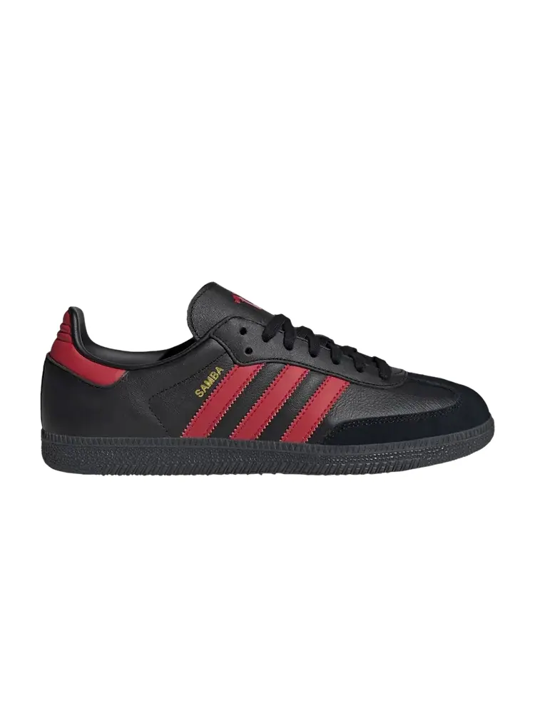 Кроссовки adidas Manchester United x Samba 'Home Kit' — изображение 1 из 1, черный/красный/черный