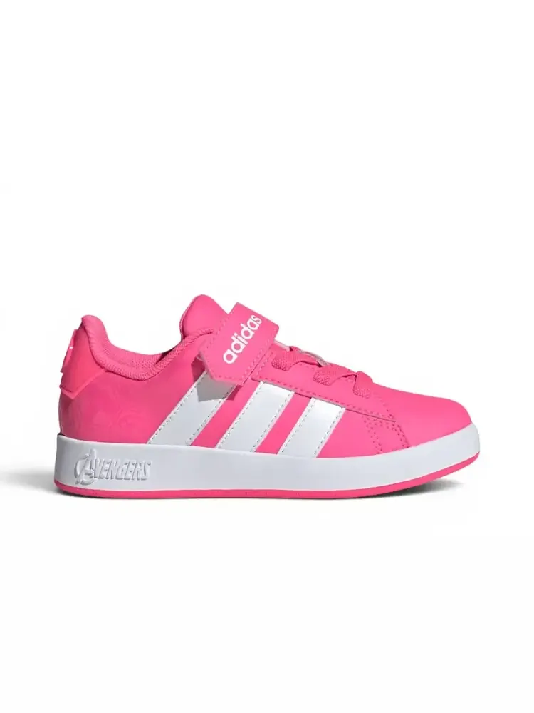 Кроссовки Marvel Avengers x Adidas Grand Court Little Kid — изображение 1 из 1, розовый белый