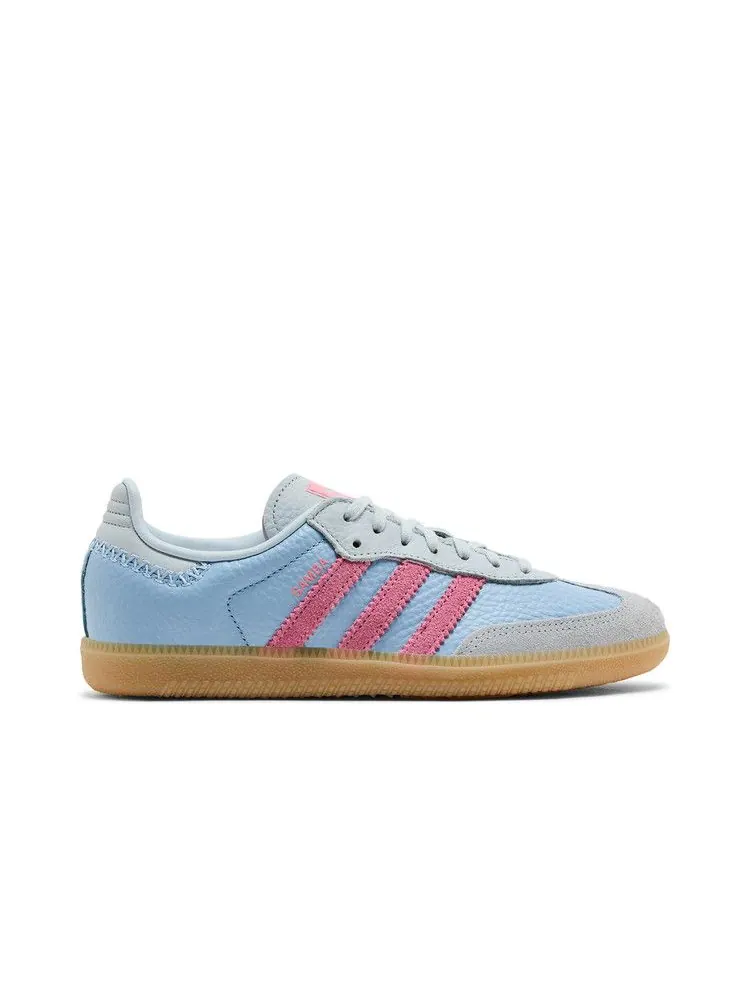 Кроссовки adidas Samba J 'Blue Pink' — изображение 2 из 9, синий/розовый/коричневый