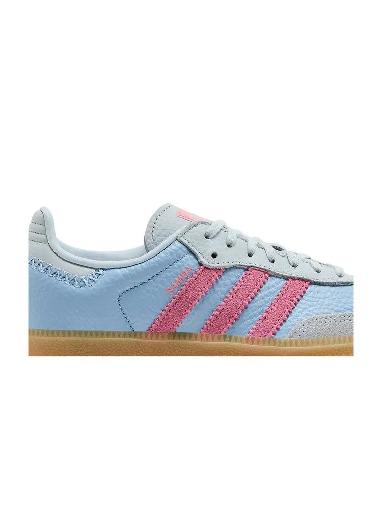 Кроссовки adidas Samba J 'Blue Pink' — изображение 3 из 9, синий/розовый/коричневый