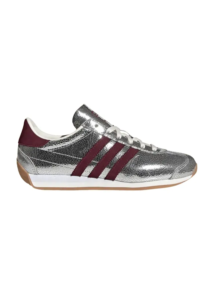 Кроссовки adidas Wmns Country OG Silver Metallic Maroon — изображение 1 из 1, серебристый металлик