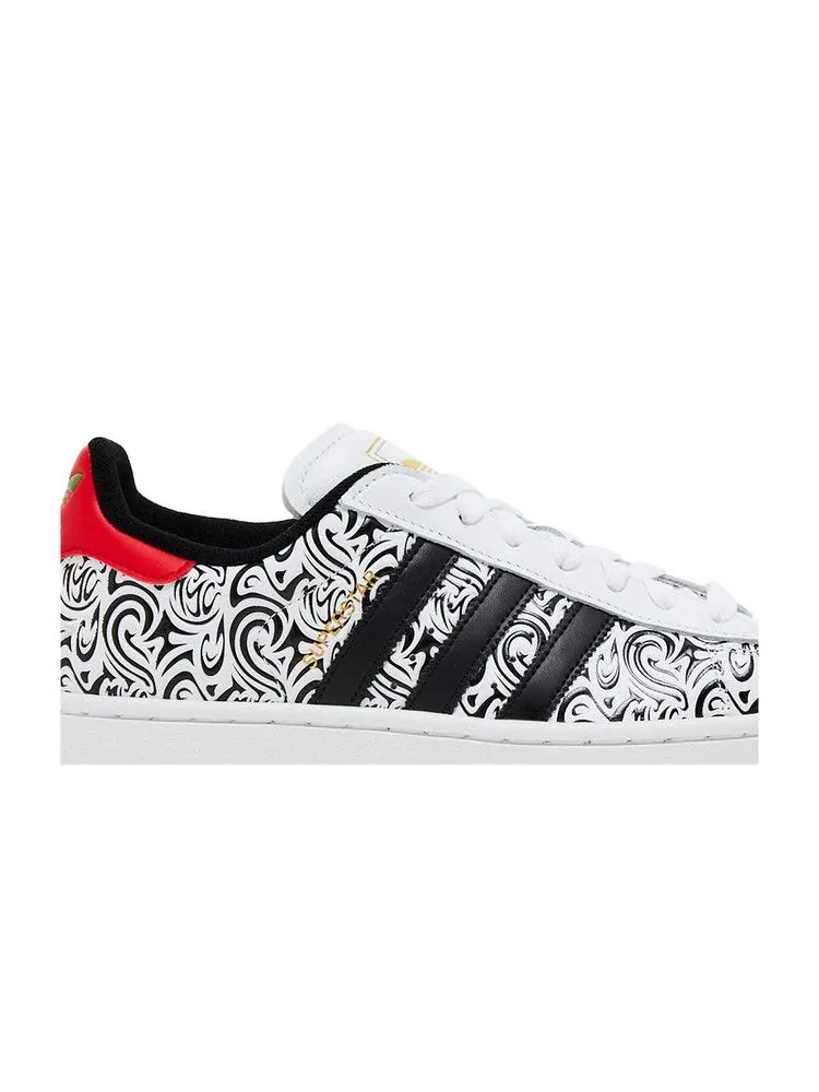 Кроссовки adidas Superstar 2 'Big Apple Tattoo' Snipes Exclusive — изображение 3 из 9, белый//зеленый