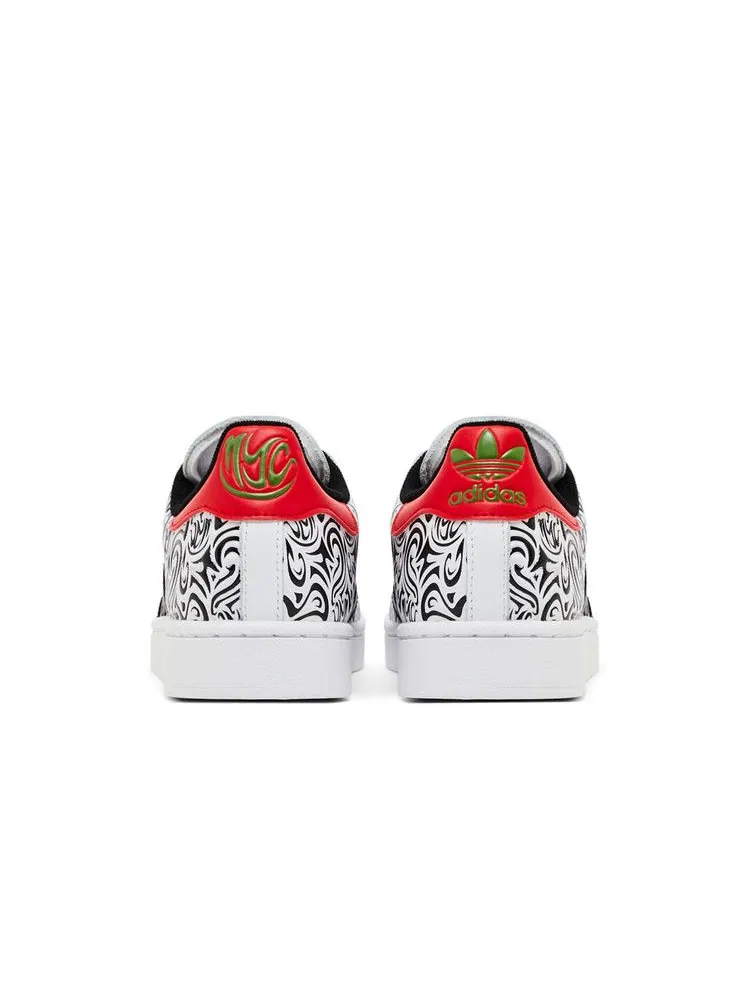 Кроссовки adidas Superstar 2 'Big Apple Tattoo' Snipes Exclusive — изображение 7 из 9, белый//зеленый