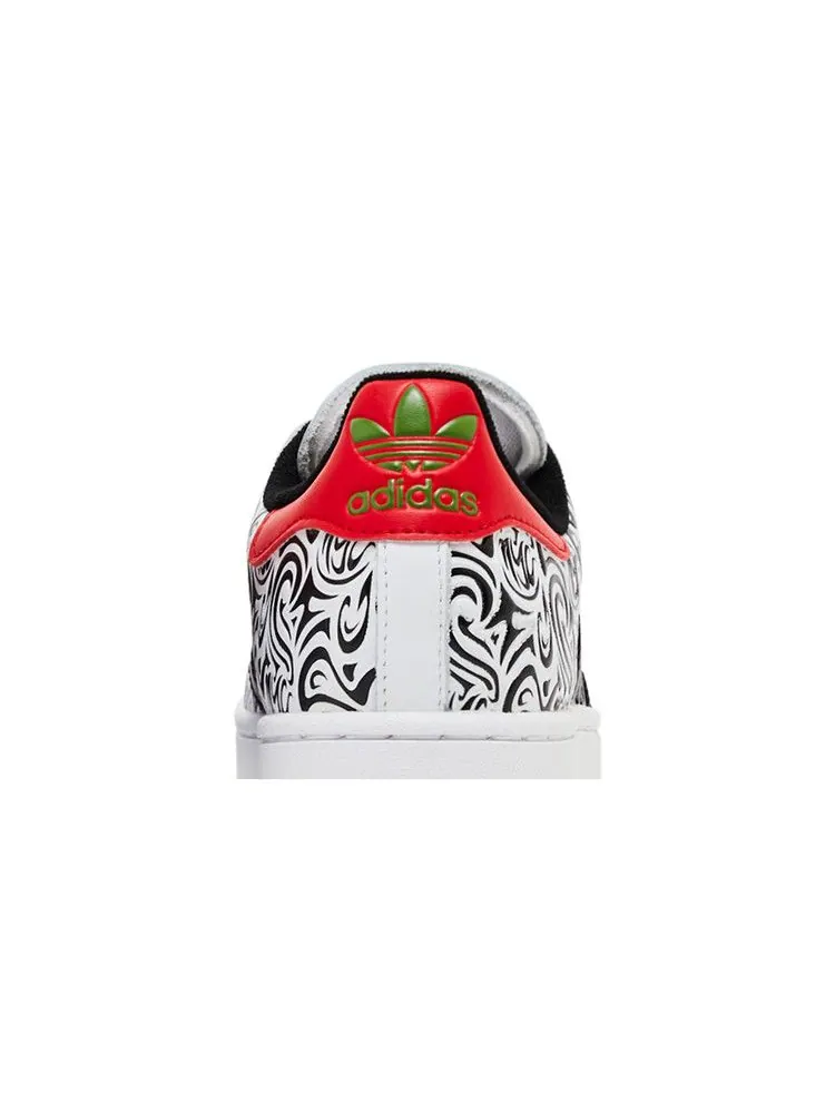 Кроссовки adidas Superstar 2 'Big Apple Tattoo' Snipes Exclusive — изображение 8 из 9, белый//зеленый