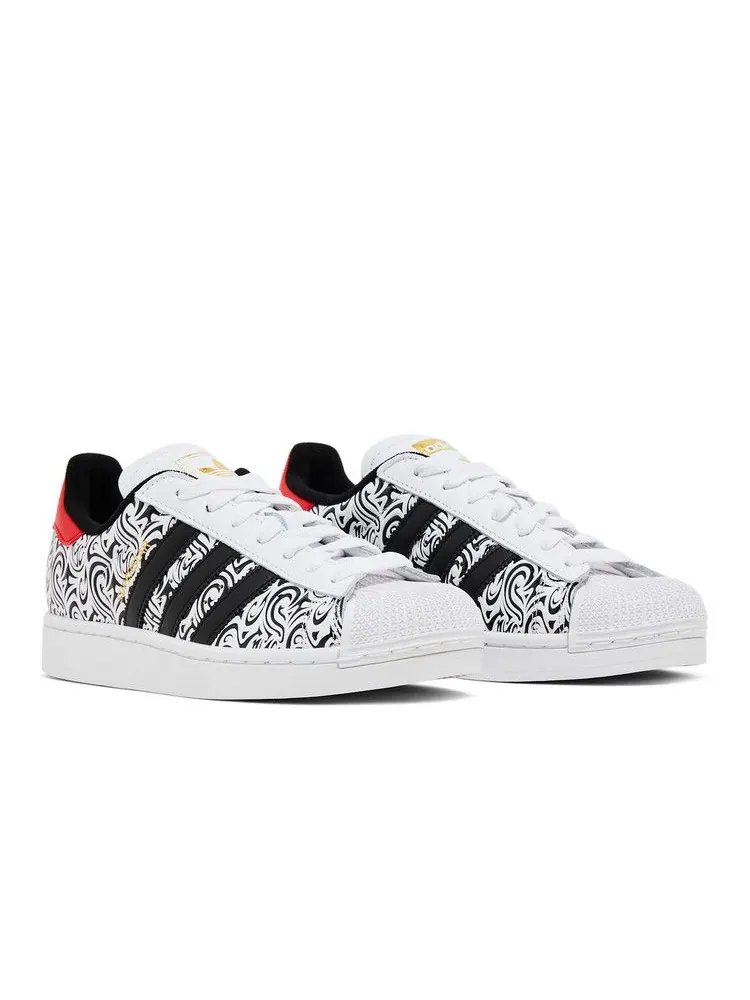 Кроссовки adidas Superstar 2 'Big Apple Tattoo' Snipes Exclusive — изображение 9 из 9, белый//зеленый