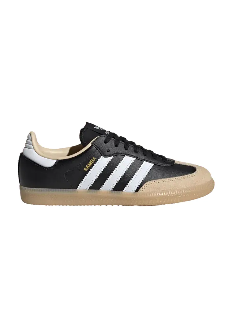 Кроссовки adidas Samba OG J 'Black White Beige Gum' — изображение 1 из 1, черный/белый