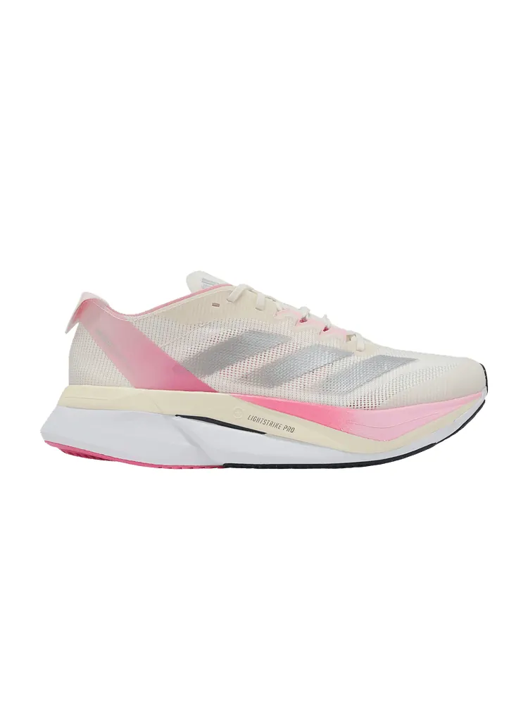 Кроссовки Adizero Boston 12 'Chalk White Clear Pink' — изображение 1 из 1, белый прозрачный розовый