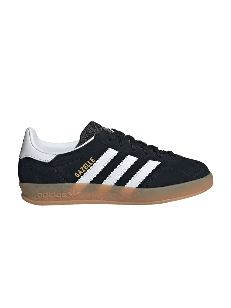 Кроссовки adidas Gazelle Indoor J 'Black White Gum' — изображение 1 из 1, черный/белый