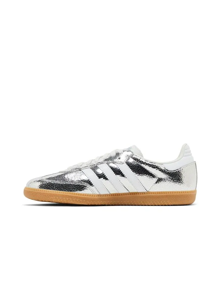 Кроссовки Wmns Samba OG 'Silver Metallic Cracked Leather' — изображение 3 из 8, серебристый металлик