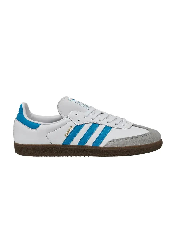 Кроссовки adidas Samba OG 'White Shock Cyan Gum' — изображение 1 из 1, белый/голубой