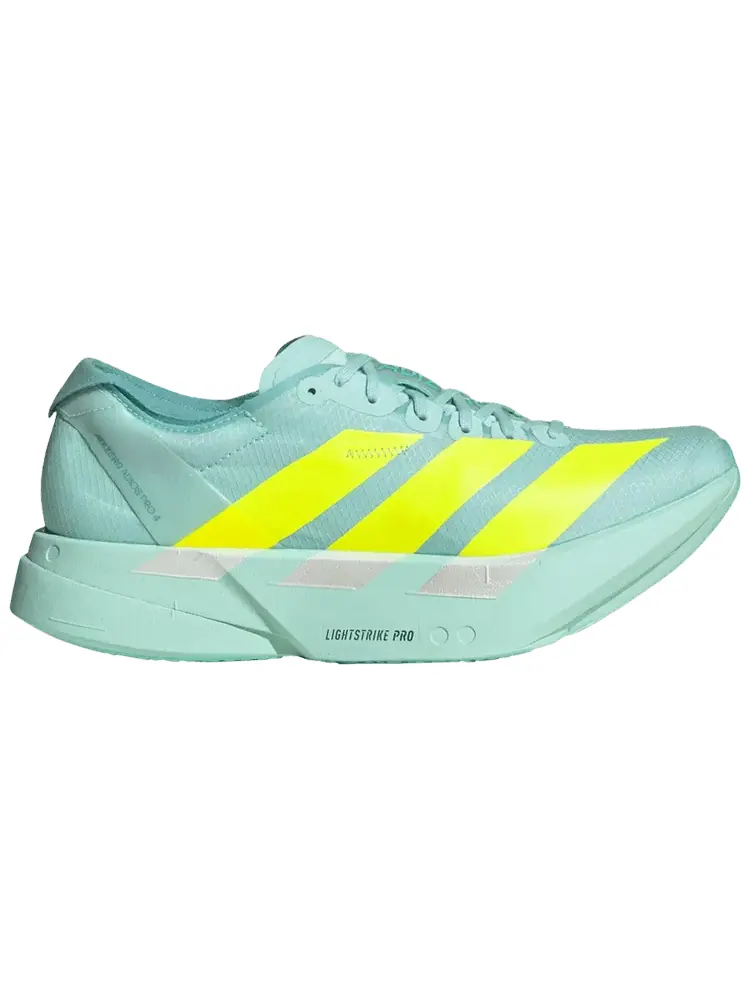 Кроссовки adidas Wmns Adizero Adios Pro 4 'Semi Flash Aqua Lucid Lemon' — изображение 1 из 1, бирюзовый