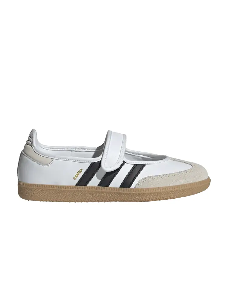 Кроссовки Adidas Samba Jane 'White Black' — изображение 1 из 1, белый черный