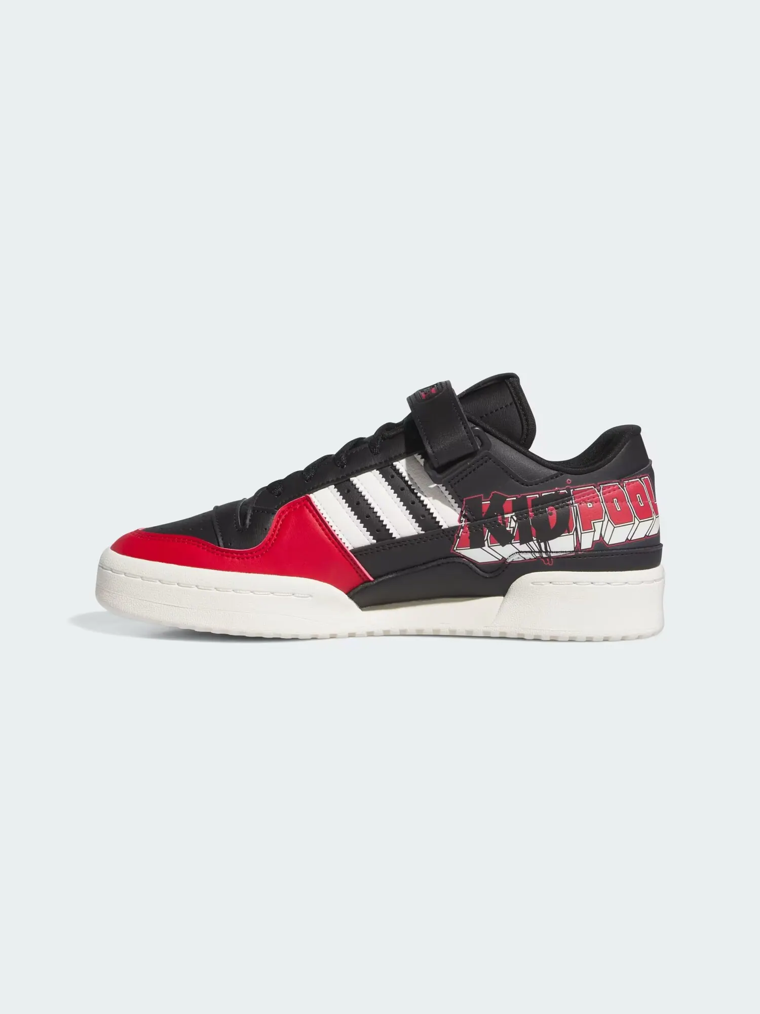 Кроссовки Adidas Forum Low x Marvel 'Deadpool' — изображение 2 из 8, черный/красный